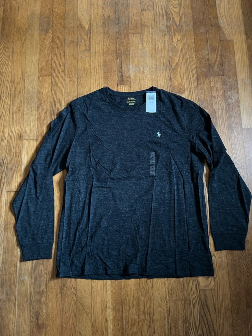 Ralph Lauren Men's Long-Sleeve Crew Neck Tee - Charcoal Heather